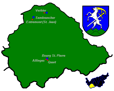 mapa okresu Entremont