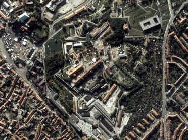 satelitní pohled na pevnost