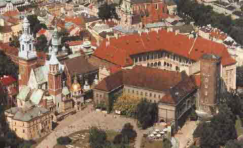 leteck pohled na Wawel - foto M. Holda