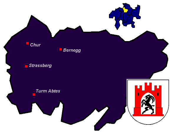 mapa kraje Plessur