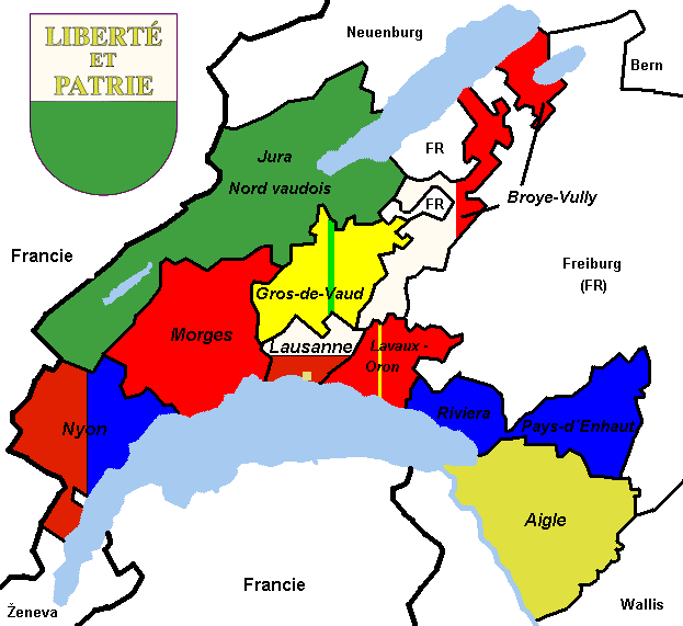 mapa kantonu Vaud