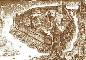 rekonstrukce podoby hradu v 15. st.